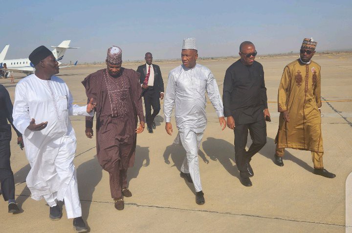 New Photo Of Obi and Datti Arriving Kano To Visit The Family Of Late Na'Abba Surfaces Netizens Reacts