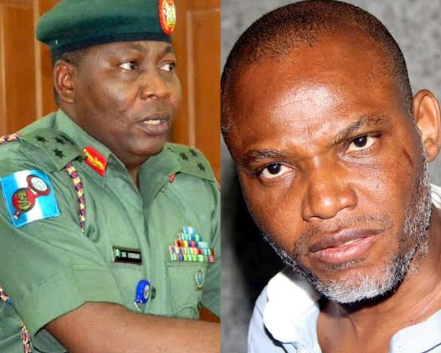 I saw a piece where they said army attacked Kanu's house but we realized the clip was from Jos—According to Brigadier General Sani Usman