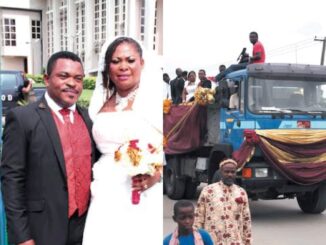 A Tipper lorry conveyed my wife & I on our wedding day because I wanted people to talk of it—According to Osuagwu