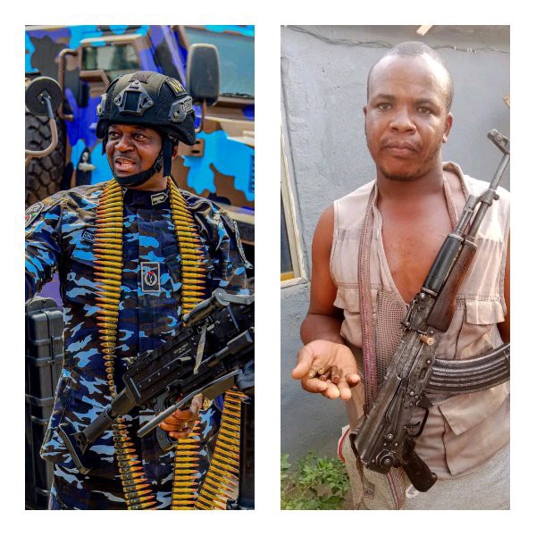 Mixed Reactions as Nigerian Police FPRO posts photo of an armed bandit arrested with his weapons