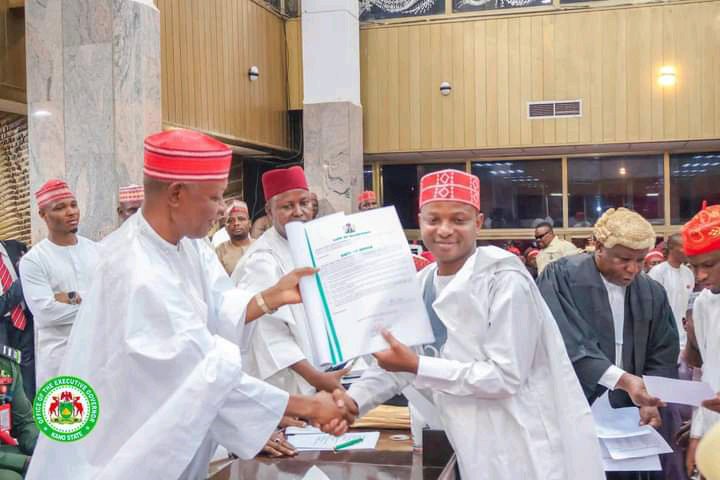 Reactions to the Son of Rabiu Musa Kwankwaso, Mustapha, Being Inaugurated as Commissioner by Kano Governor Yusuf