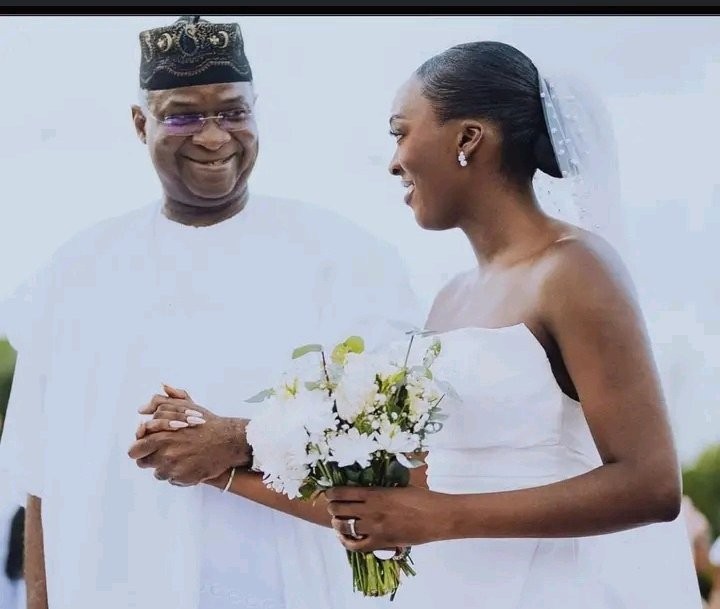 Babatunde Fashola Was Pictured With Her Daughter, Yewande As She Got Wedded Nigerians Reacts (Photo)