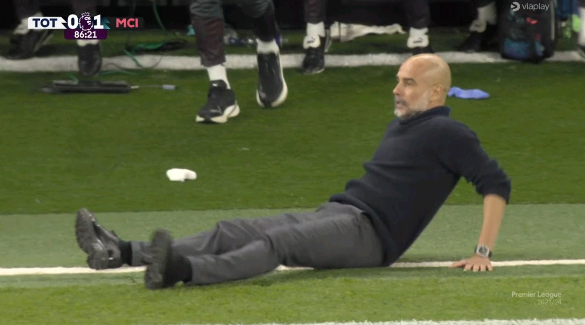 As Pep Guardiola Fell On The Pitch While Son Was About To Equalise In The 86th Minute Nigerians Reacts