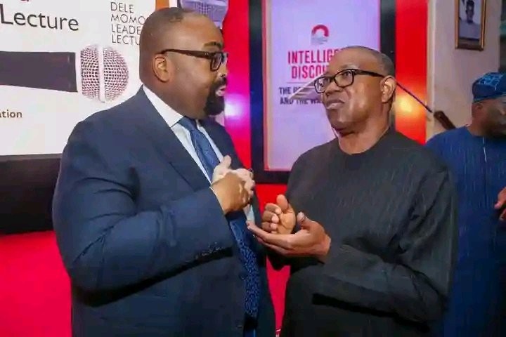 Edo LP Gov'ship Candidate, Olumide Akpata Response As He Met Peter Obi At An Event On Thursday