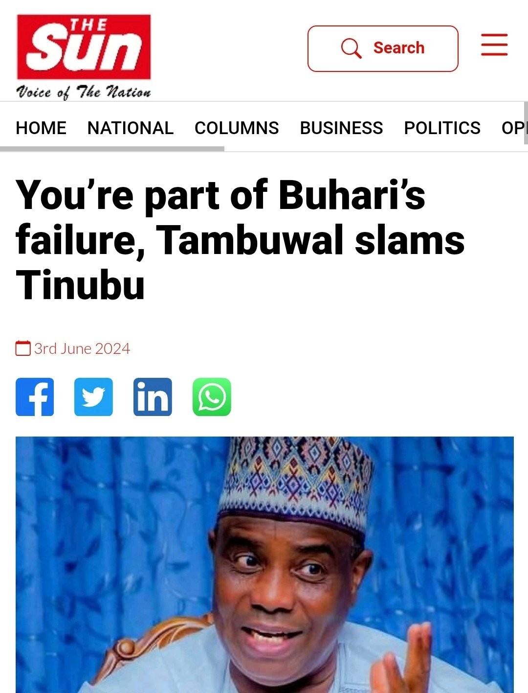 Top Stories: You’re Part Of Buhari’s Failure, Tambuwal Slams Tinubu; Industrial Action: We’ve Mobilised For Full Compliance –According to Labour