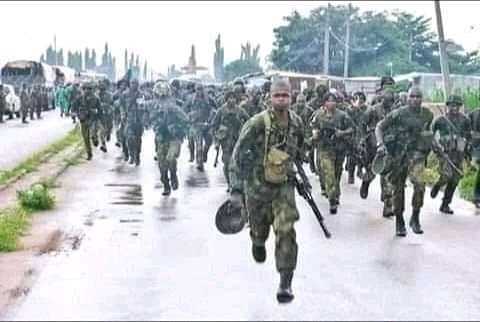 Six soldiers are killed when the army raids the IPOB camp in Abia.