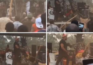 “Royal Chaos” — Masquerade Storms Stage, Attacks Singer at Anambra Festival